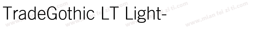 TradeGothic LT Light字体转换